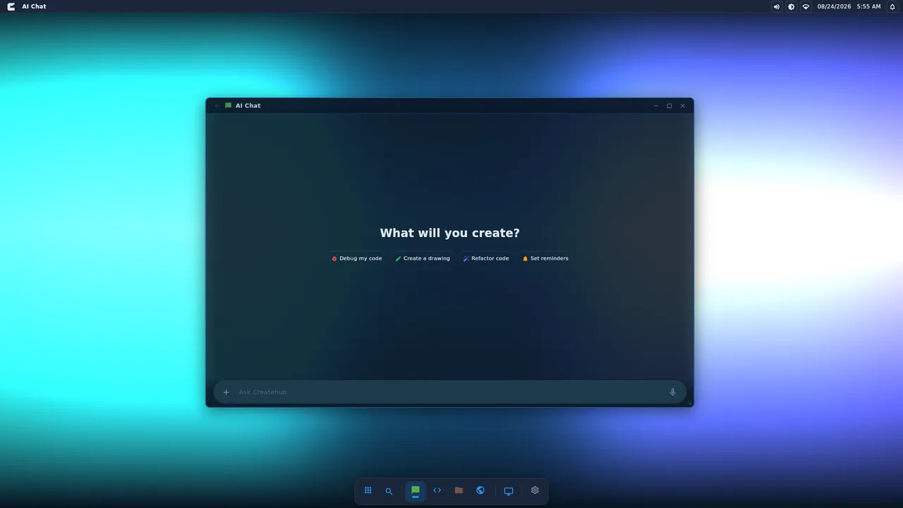 CreateHub OS — What will you create?